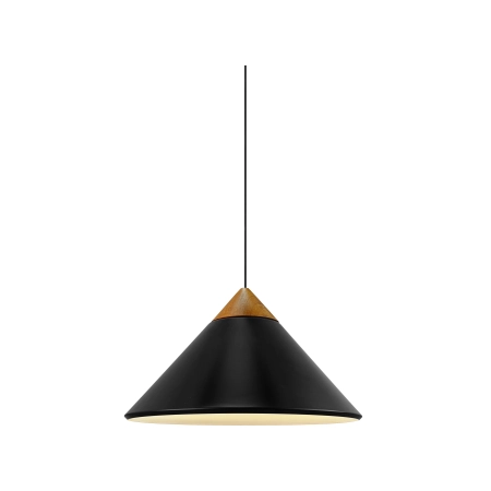Lampa wisząca czarna z drewnianym akcentem Kinto NO2520083003 - Design for The People